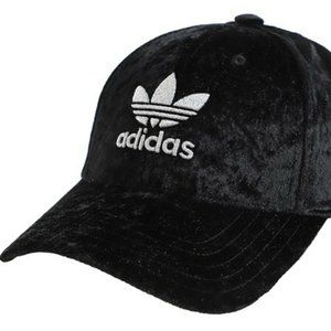 NWT Adidas Originals Black Crushed Velvet Velour Hat Baseball Cap